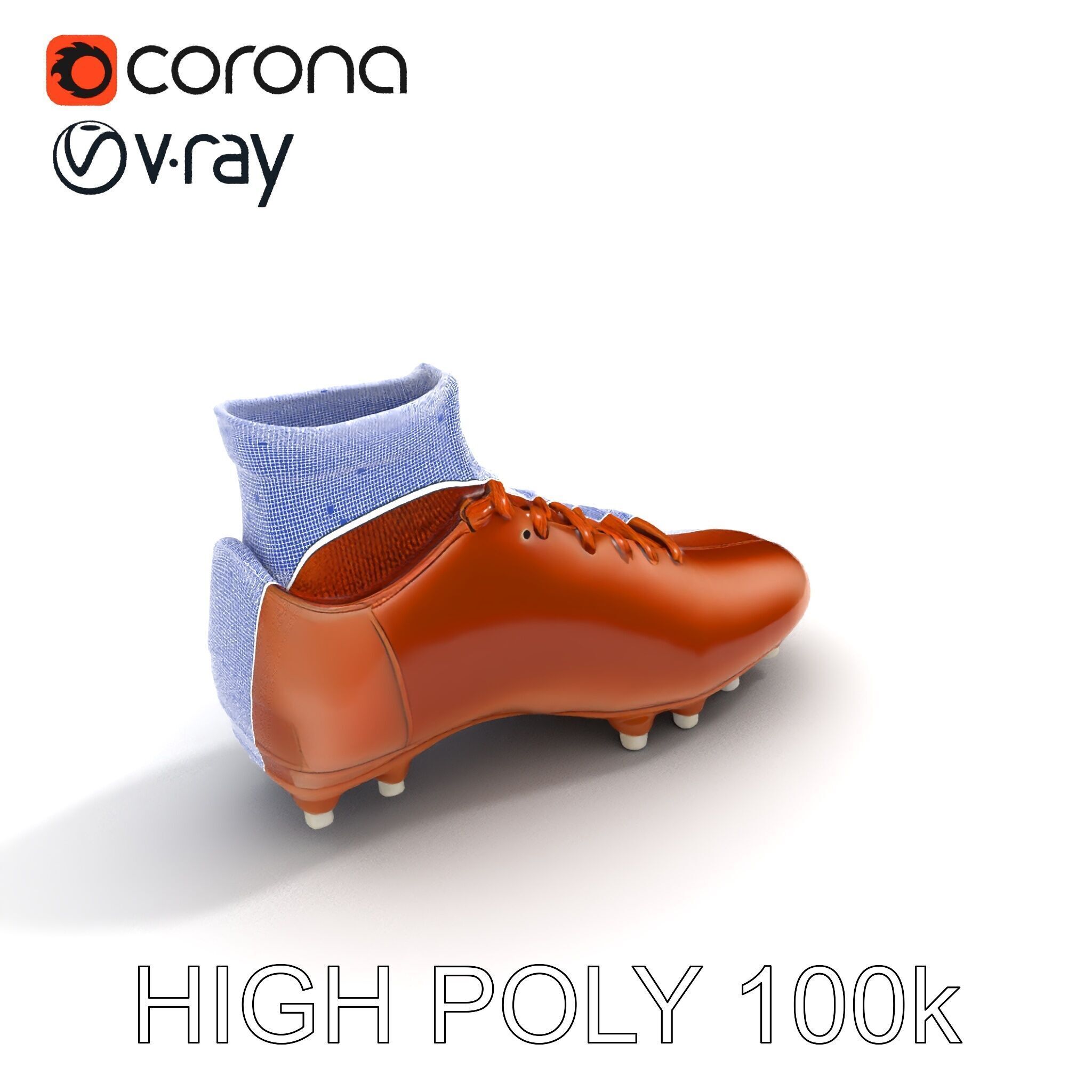 Soccer Cleat D Model Pack Low-poly 3D model_34