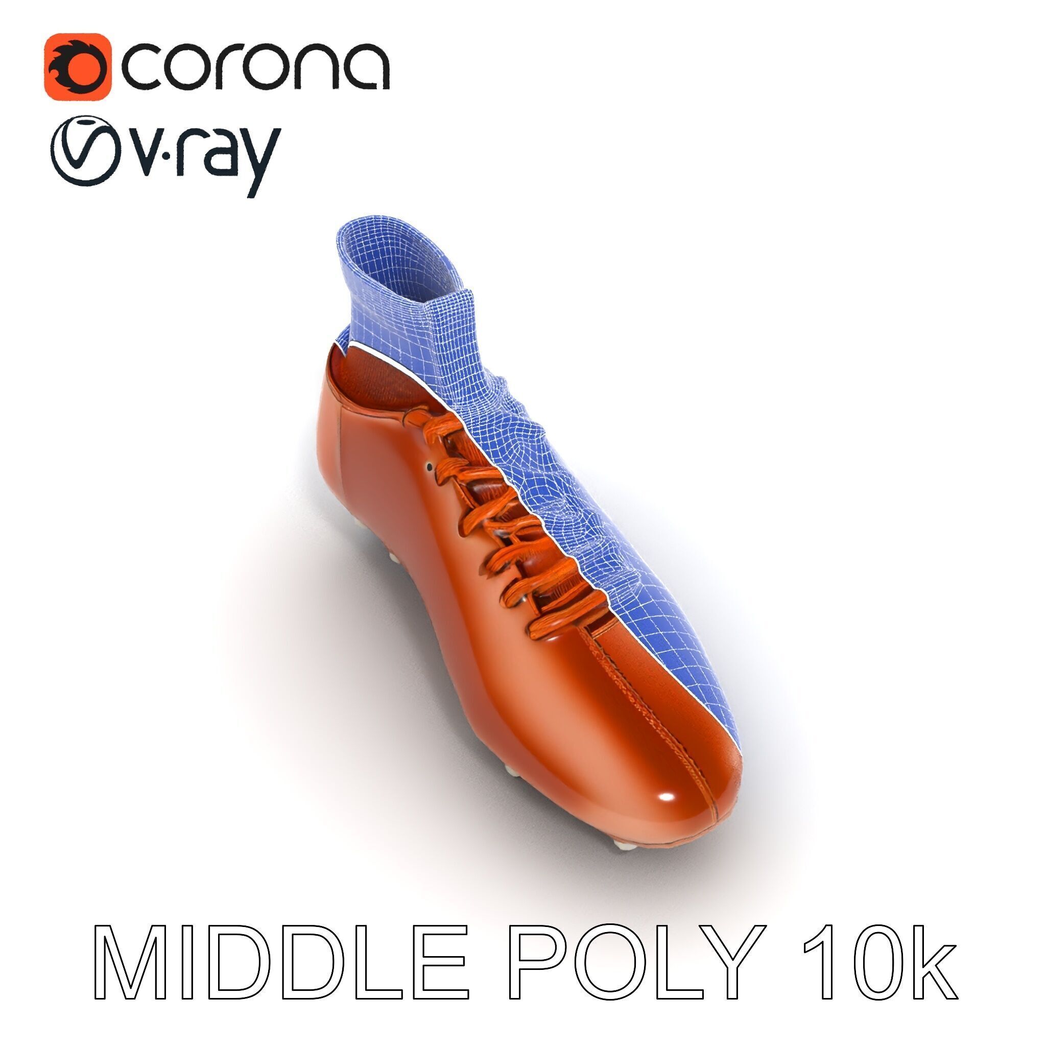 Soccer Cleat D Model Pack Low-poly 3D model_6