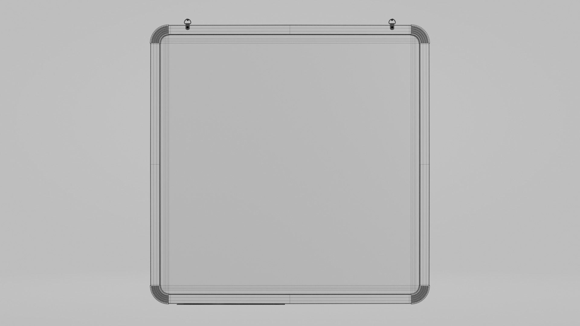 Customizable Wall-Mounted Blackboard -Square Metal Writing Board Low-poly 3D model_10