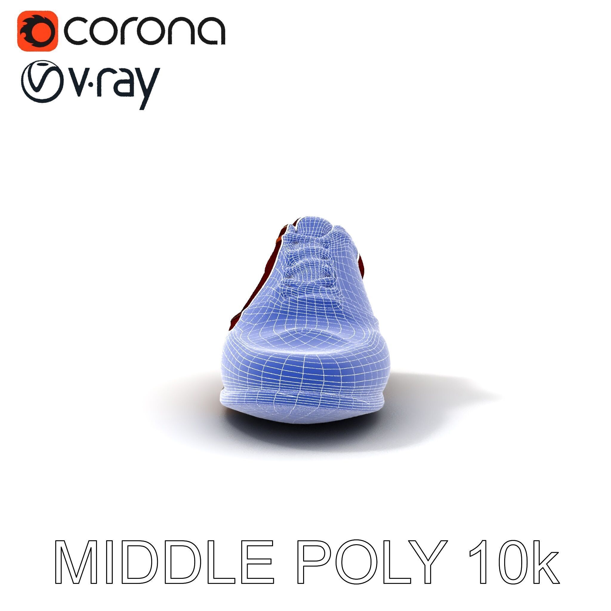 Elegant Derby Shoe D Model Pack Low-poly 3D model_26