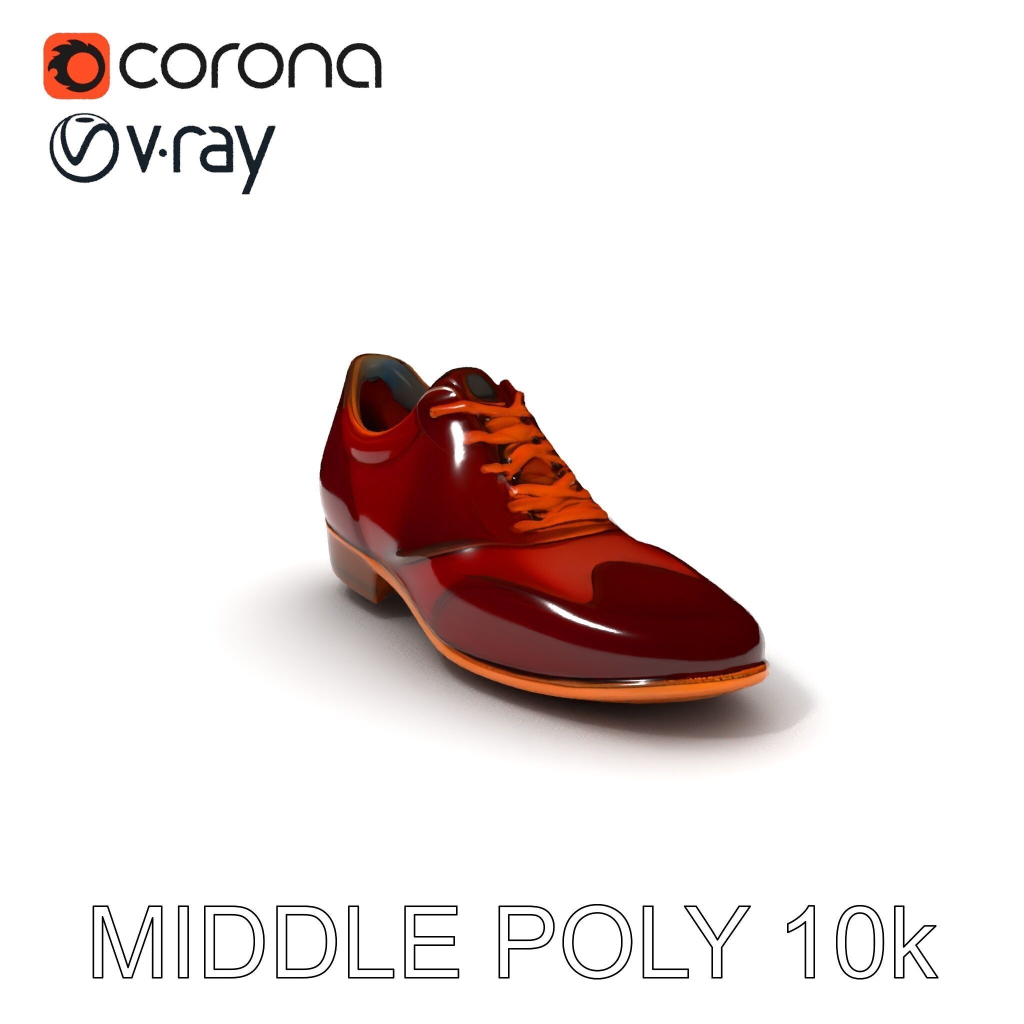 Elegant Derby Shoe D Model Pack Low-poly 3D model_33