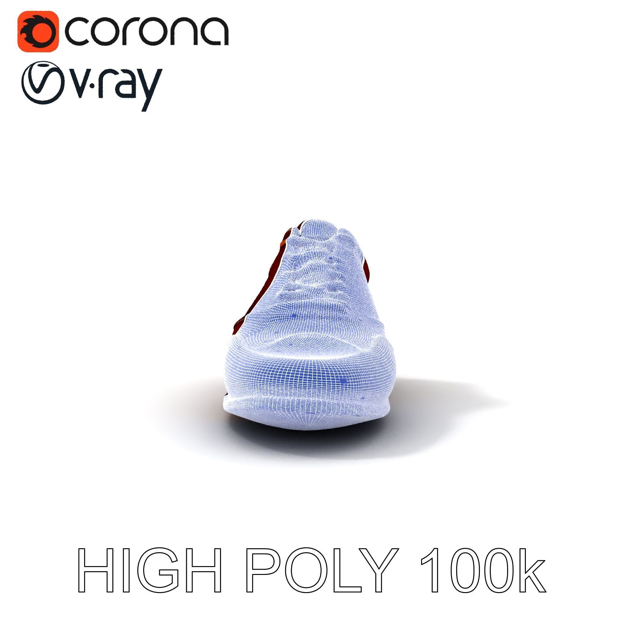 Elegant Derby Shoe D Model Pack Low-poly 3D model_35