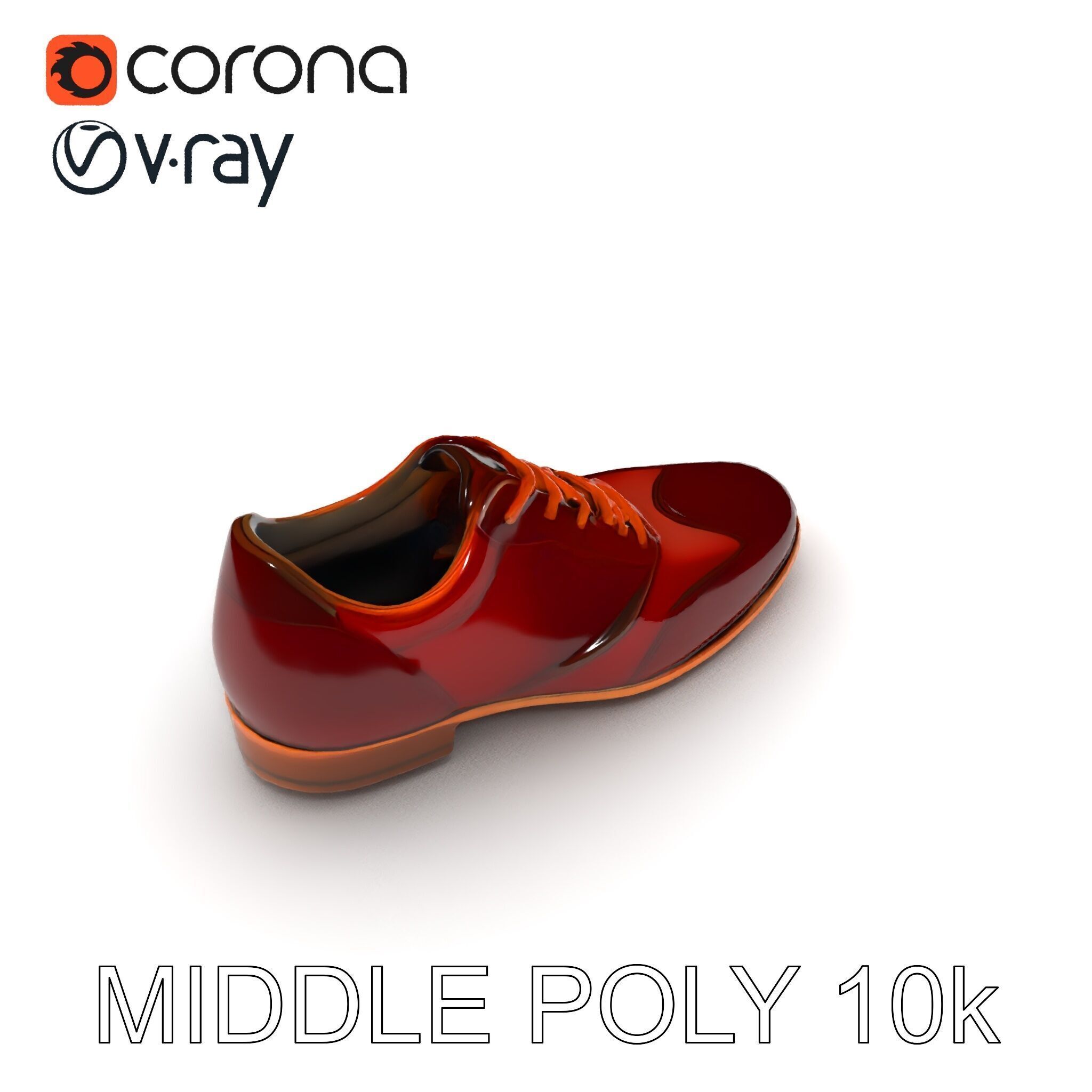 Elegant Derby Shoe D Model Pack Low-poly 3D model_23
