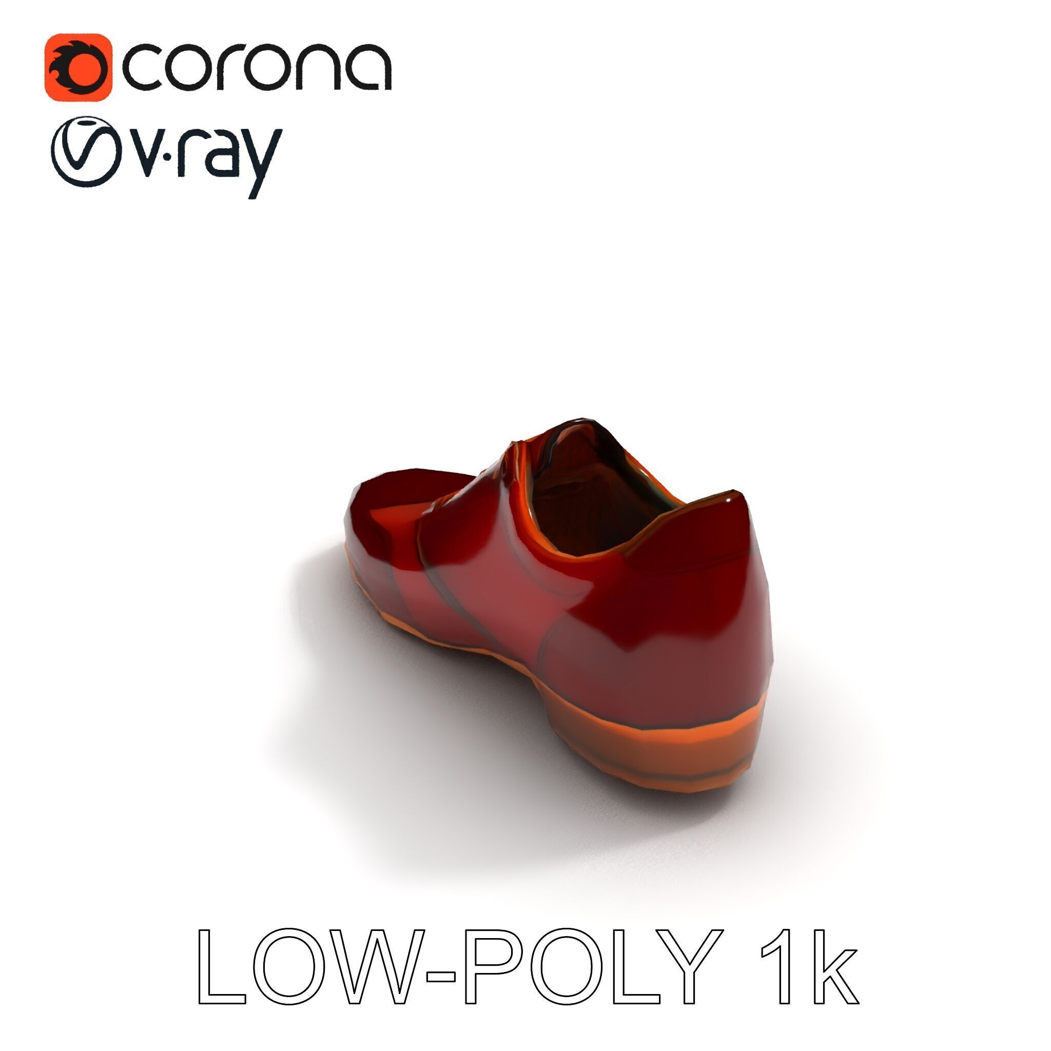 Elegant Derby Shoe D Model Pack Low-poly 3D model_19