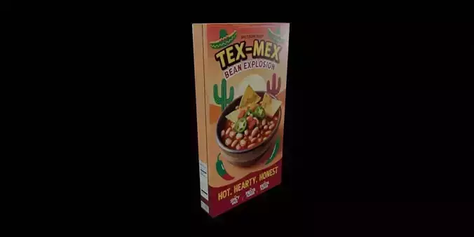 Instant soup-Minestrone Instant Soup-GAME READY PBR  Low-poly 3D model