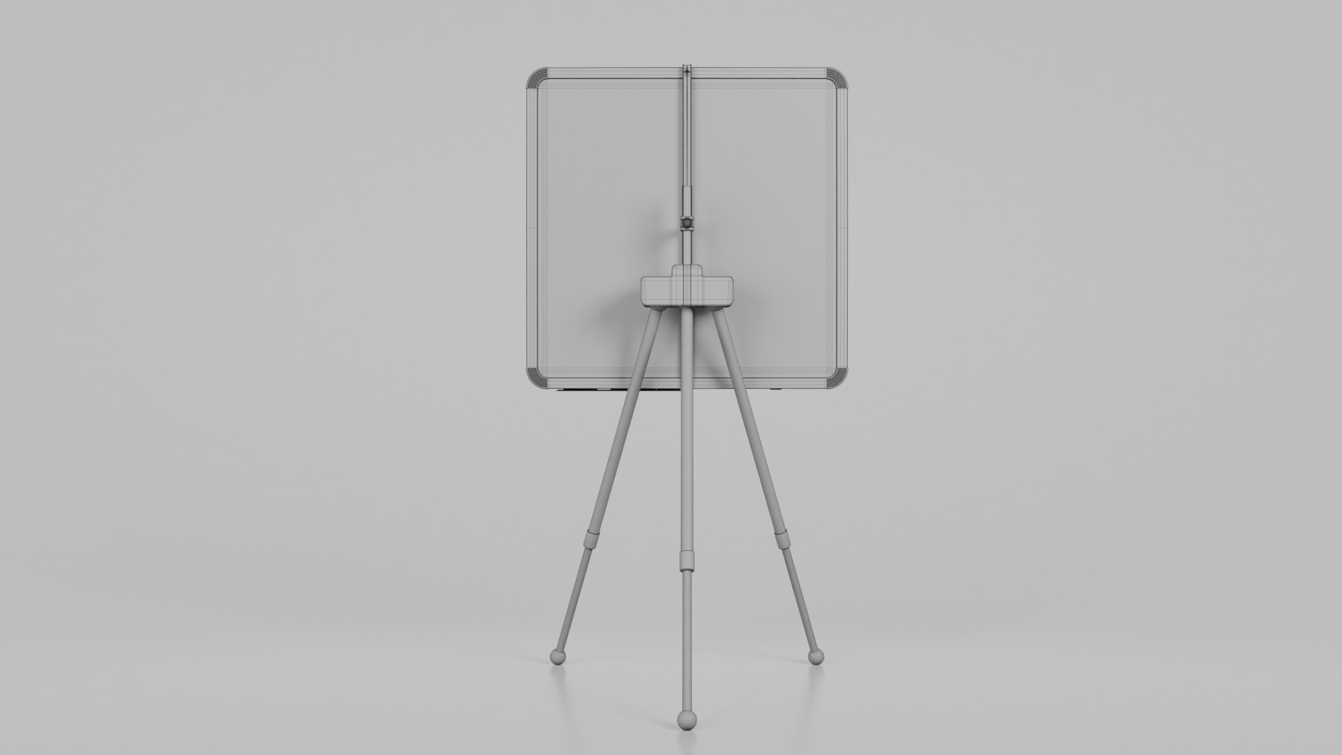 Customizable Metal Blackboard with Stand - Square Writing Board Low-poly 3D model_14