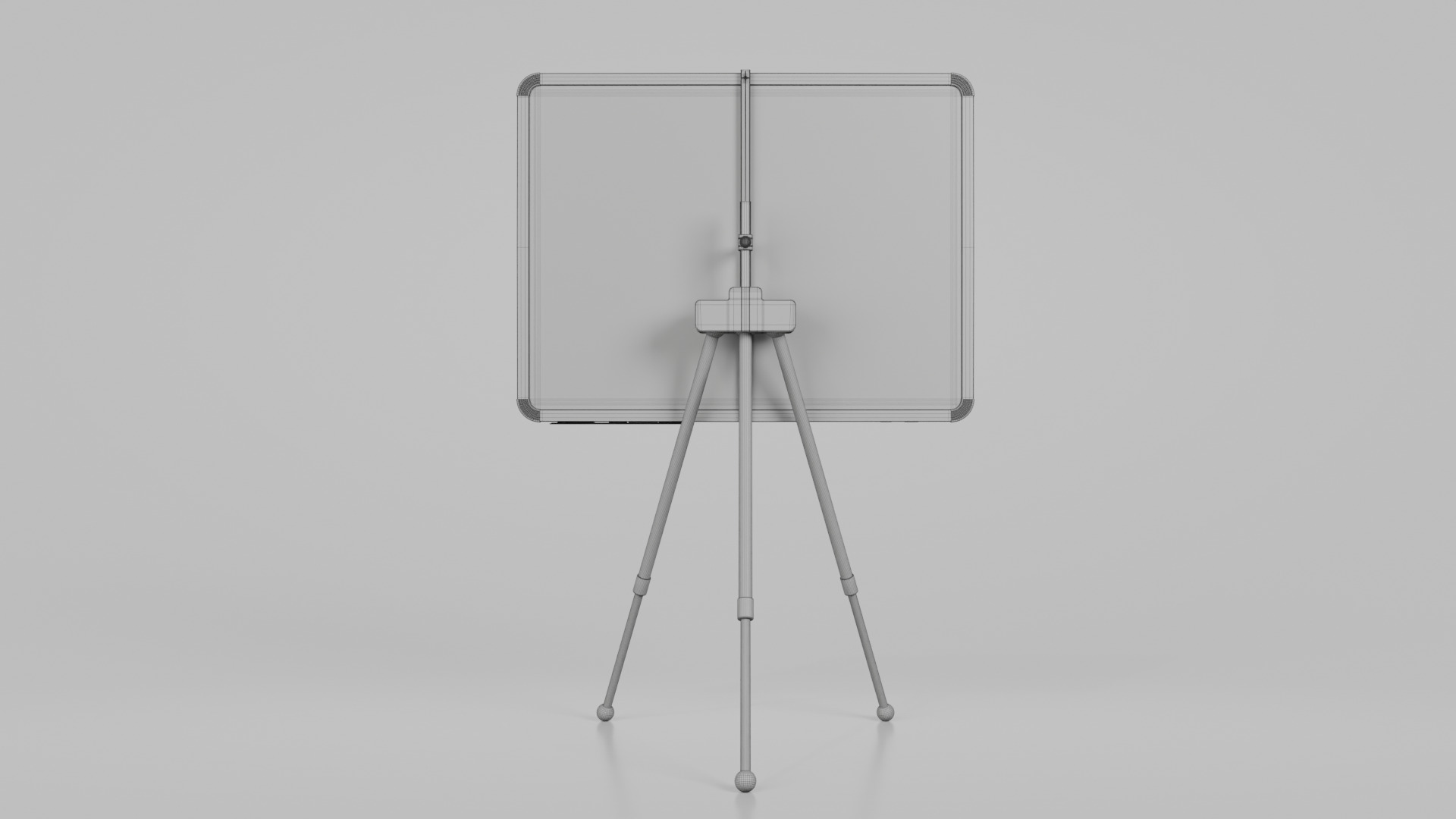 Customizable Metal Blackboard with Stand - Writing Board Low-poly 3D model_14