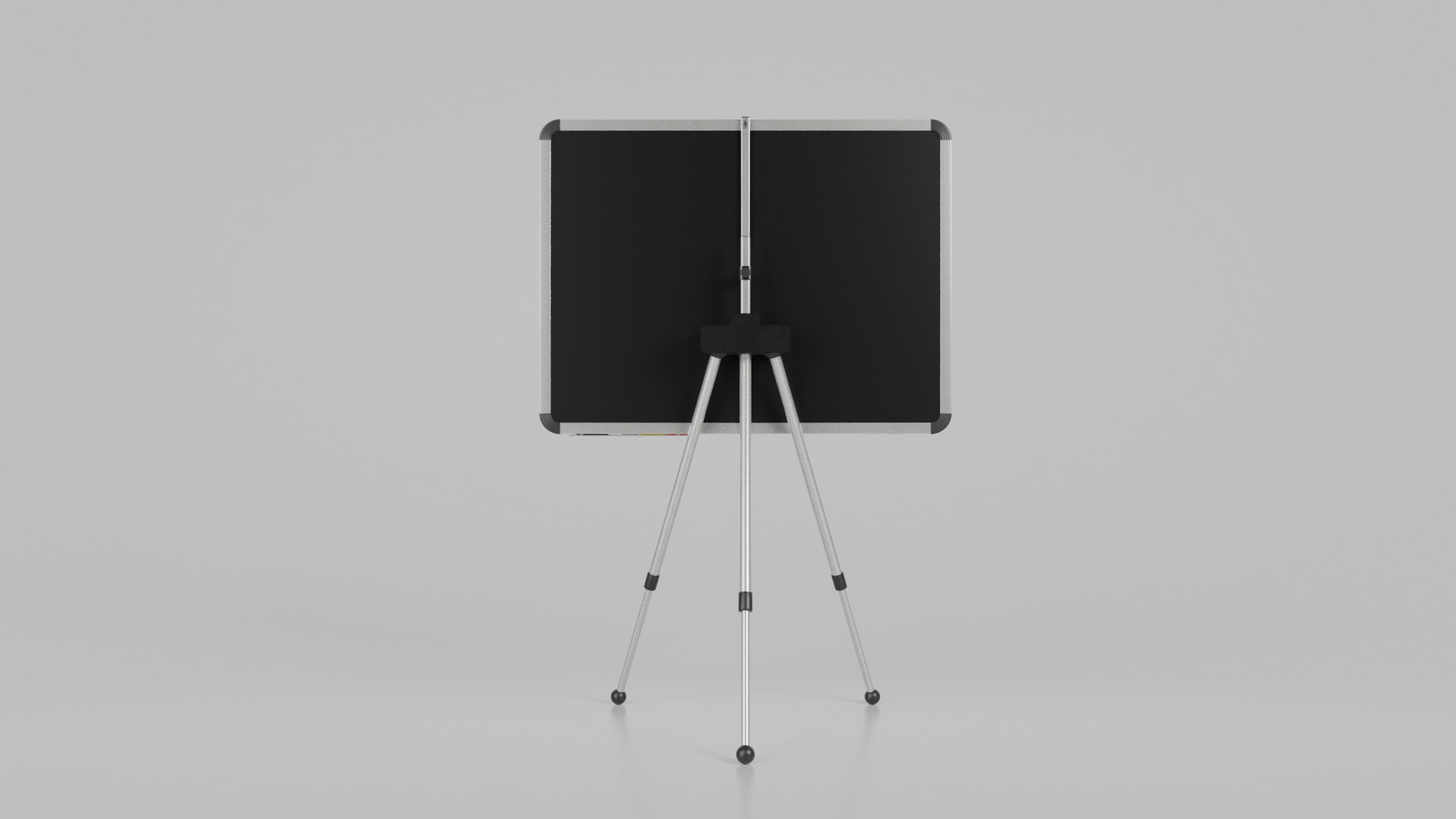 Customizable Metal Blackboard with Stand - Writing Board Low-poly 3D model_2