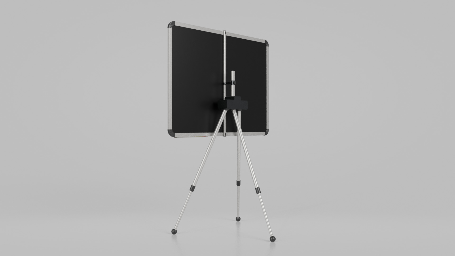 Customizable Metal Blackboard with Stand - Writing Board Low-poly 3D model_4
