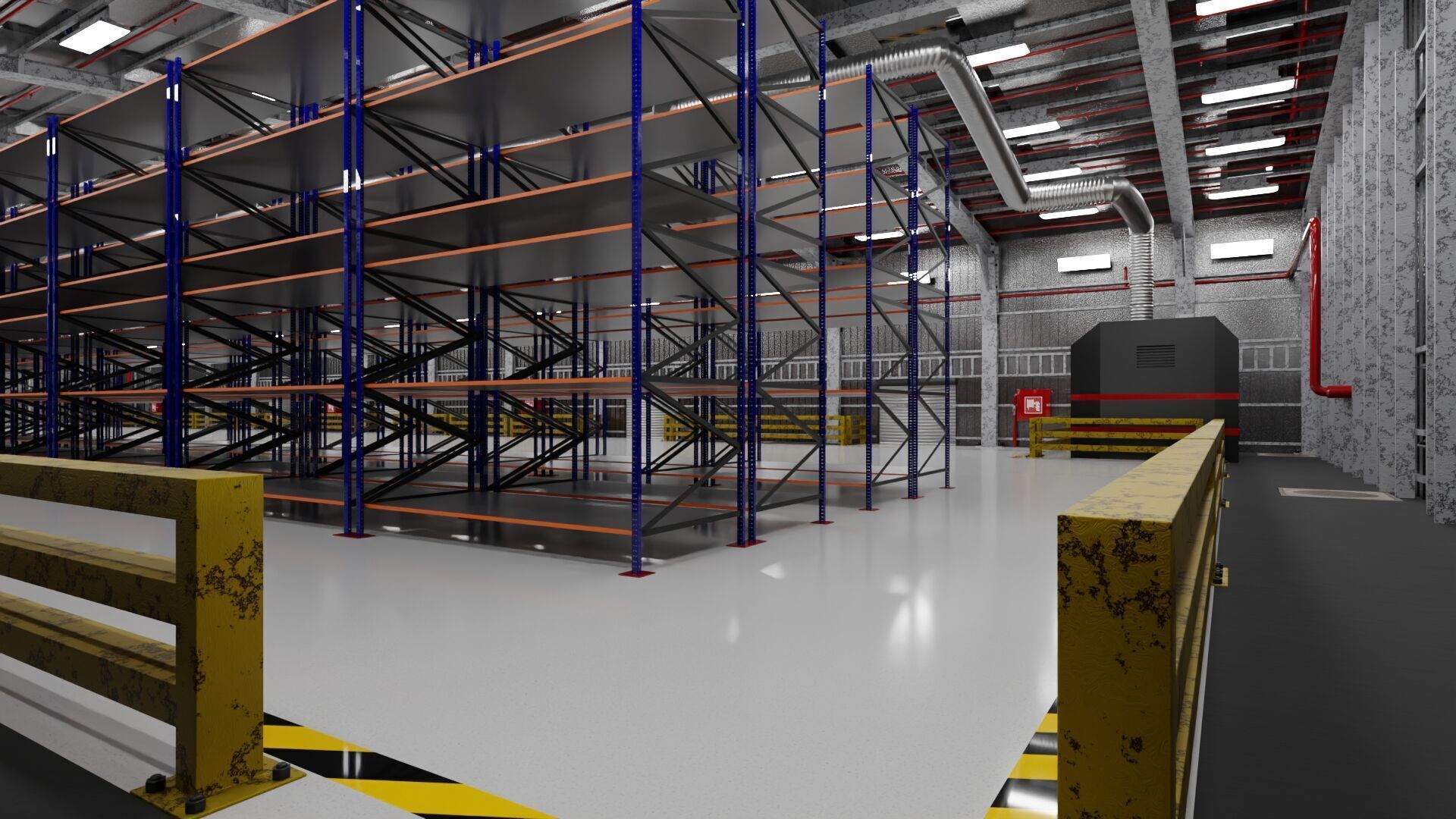 Warehouse Interior only 3D model_7