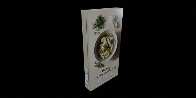 Instant soup-Minestrone Instant Soup-GAME READY PBR  Low-poly 3D model
