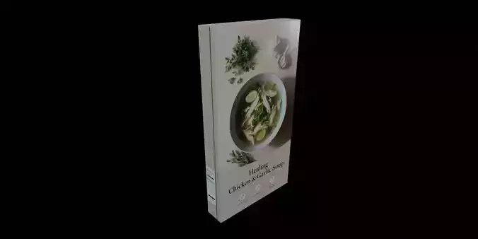 Instant soup-Minestrone Instant Soup-GAME READY PBR  Low-poly 3D model