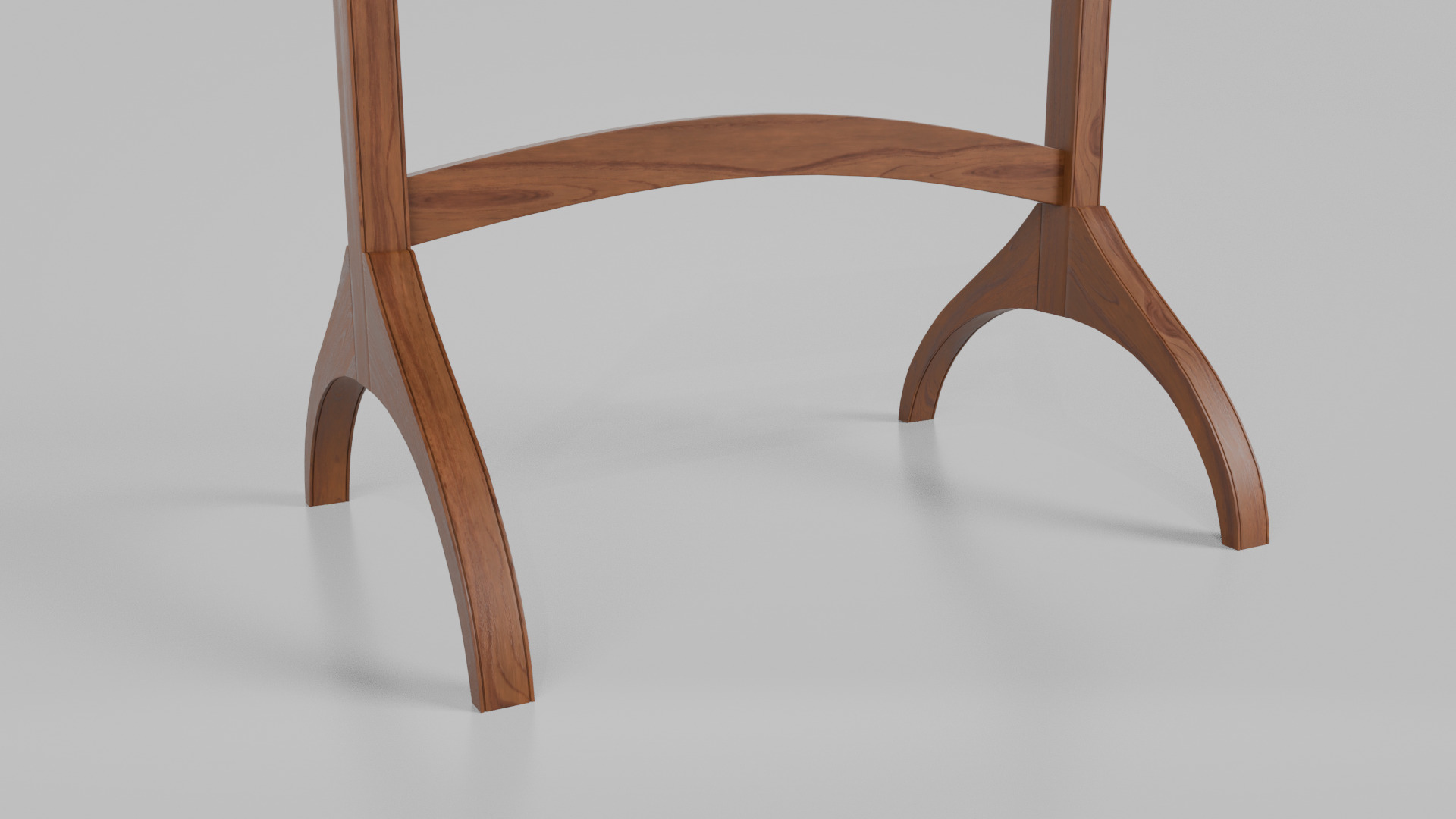 Customizable Double-Sided Wooden Blackboard Tall Writing Board Low-poly 3D model_11