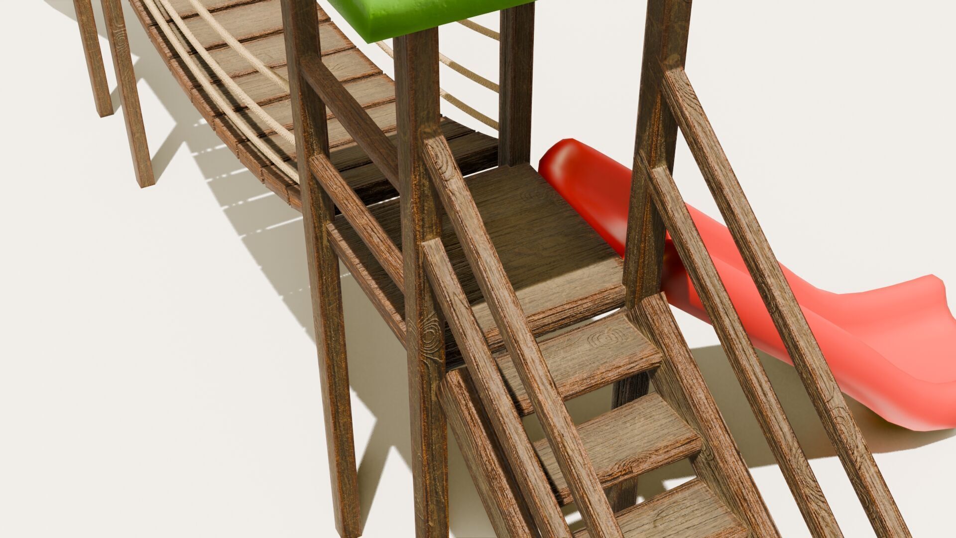 Playground castle with a slide Low-poly 3D model_5