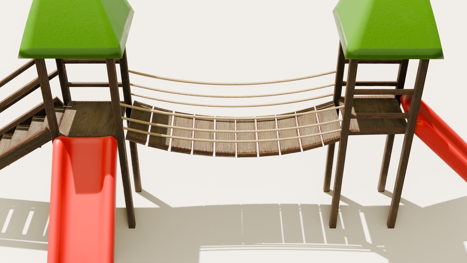 Playground castle with a slide Low-poly 3D model_13