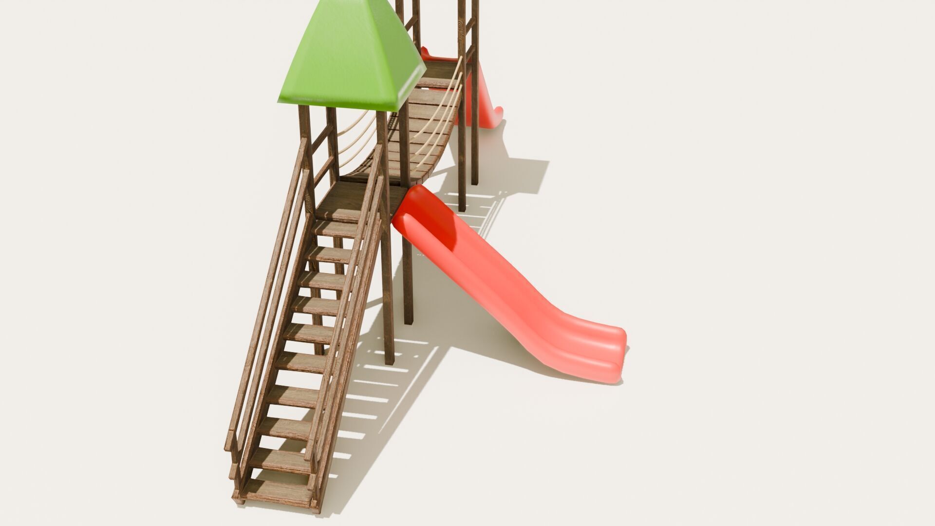 Playground castle with a slide Low-poly 3D model_19