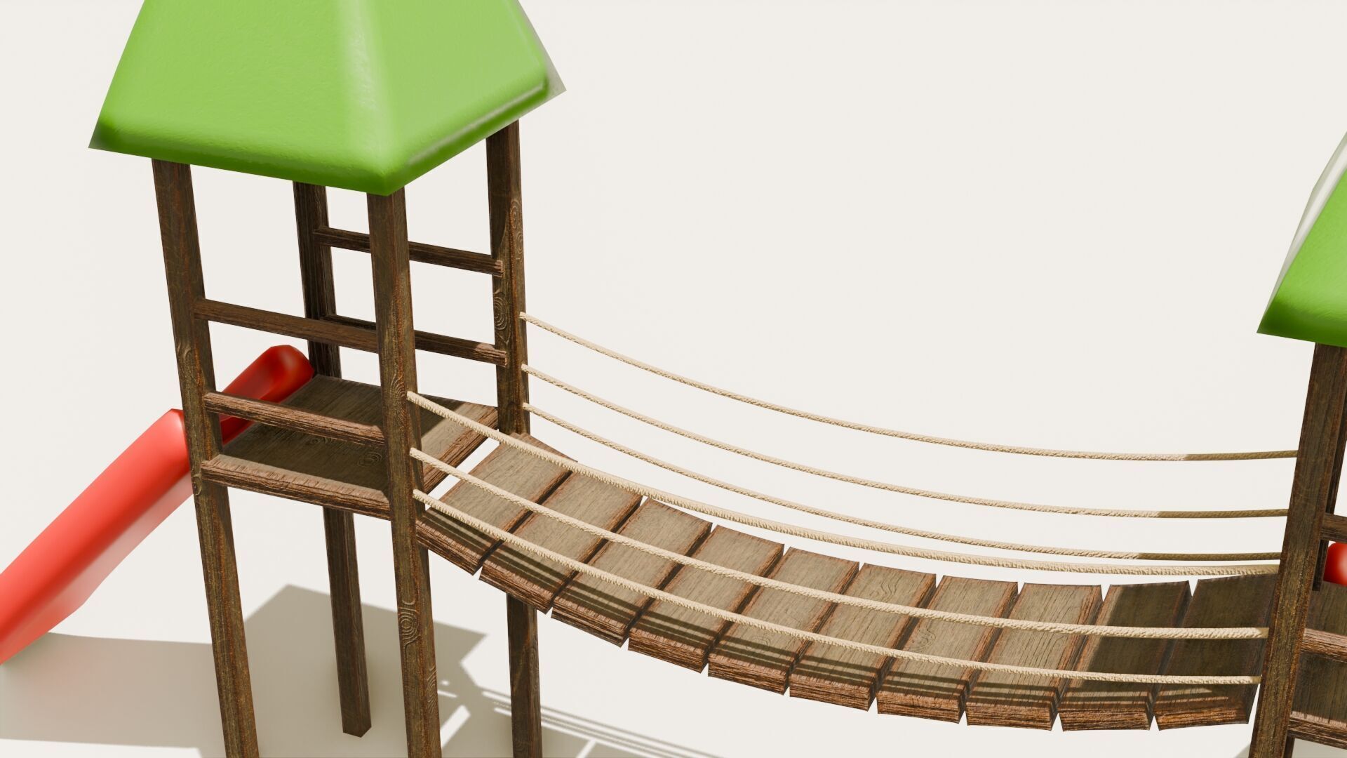 Playground castle with a slide Low-poly 3D model_9