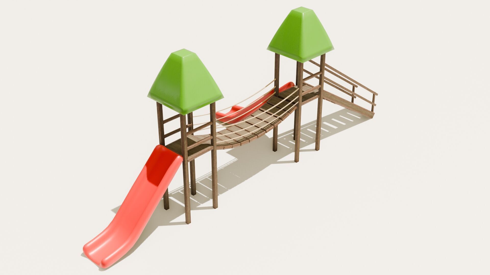 Playground castle with a slide Low-poly 3D model_18