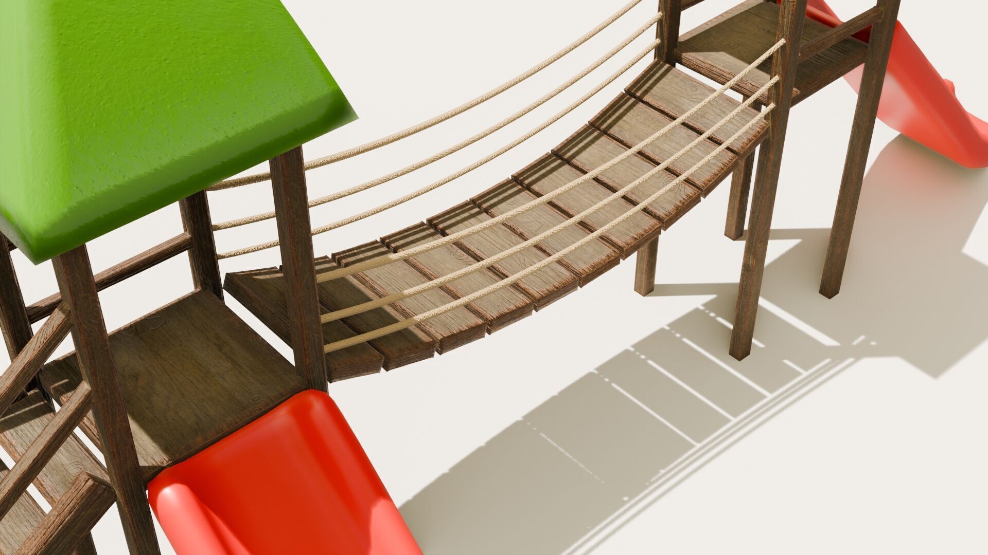 Playground castle with a slide Low-poly 3D model_17