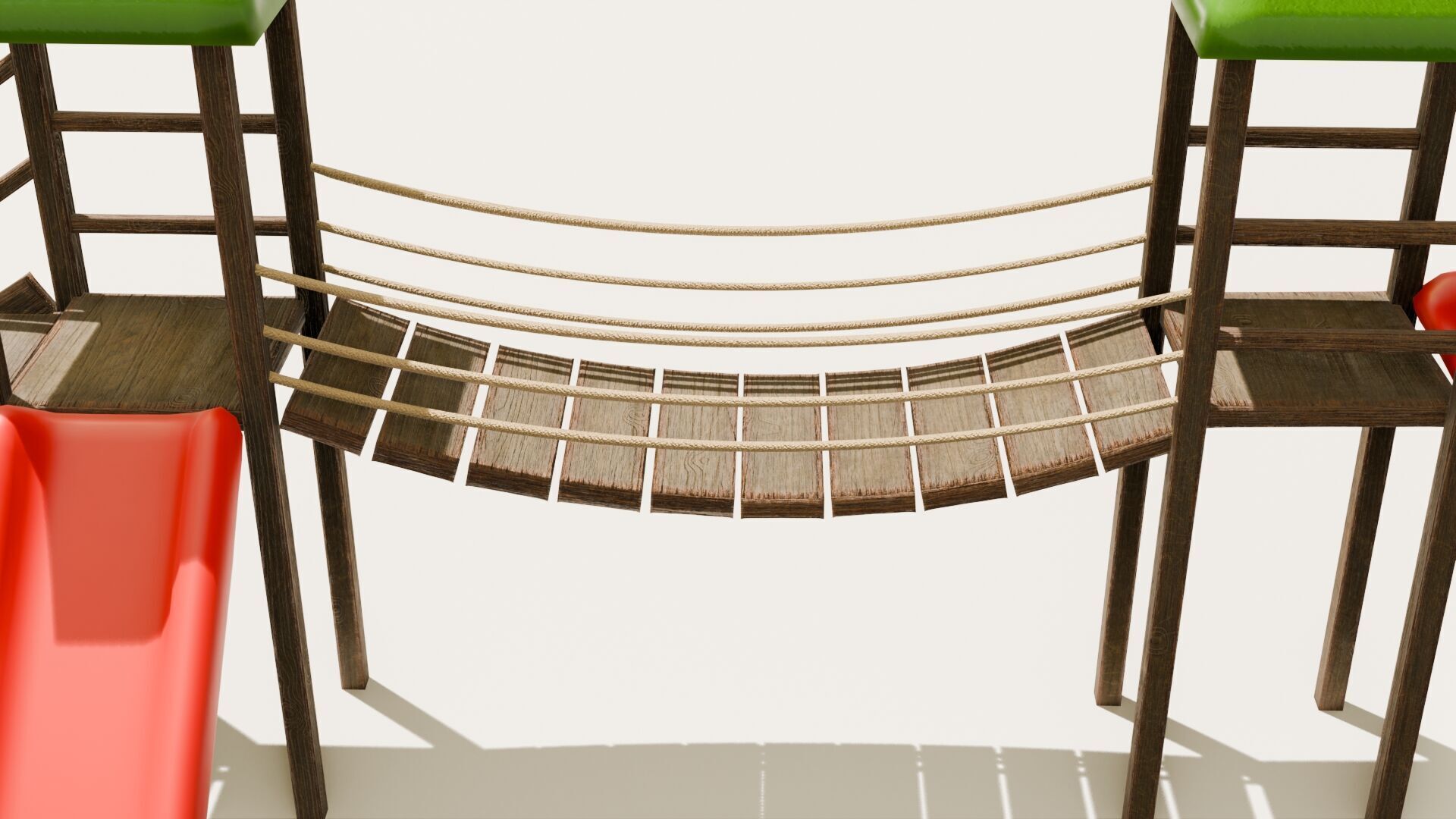 Playground castle with a slide Low-poly 3D model_26