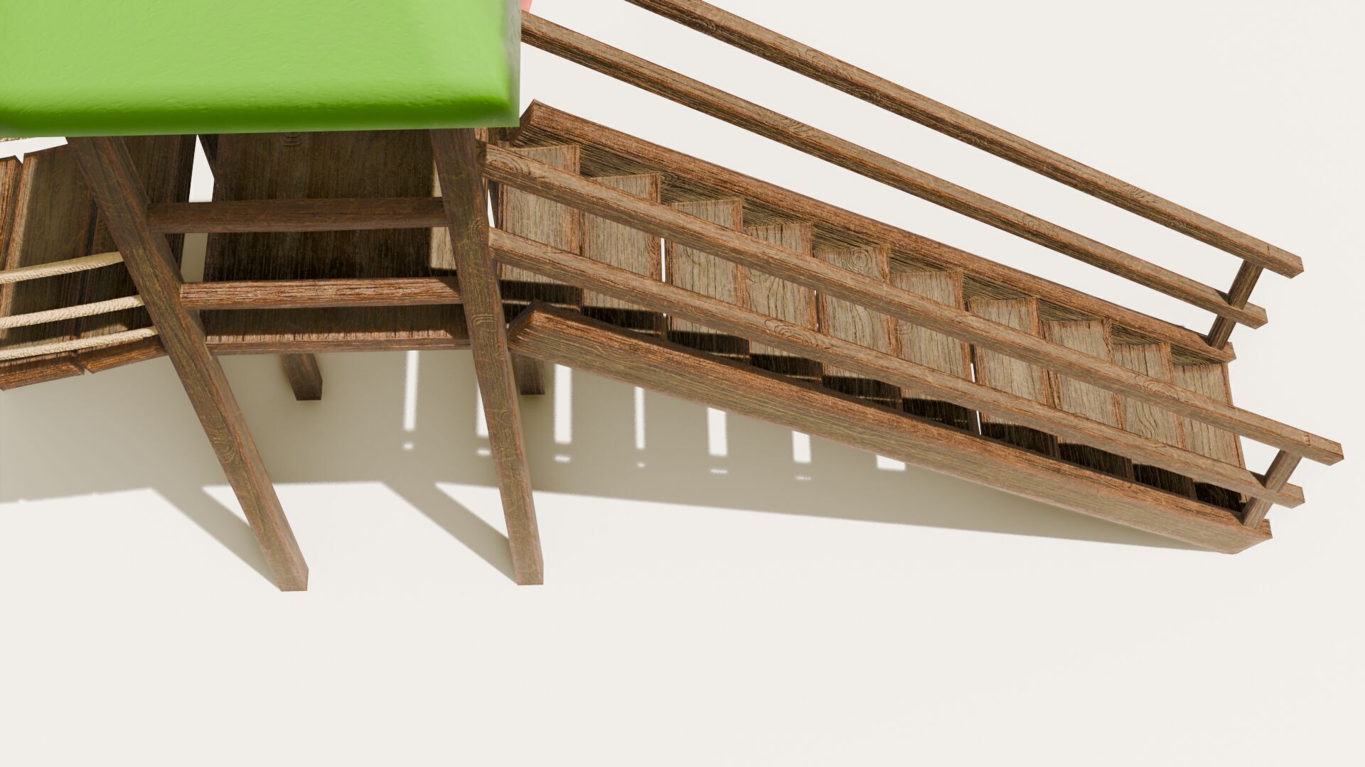 Playground castle with a slide Low-poly 3D model_11