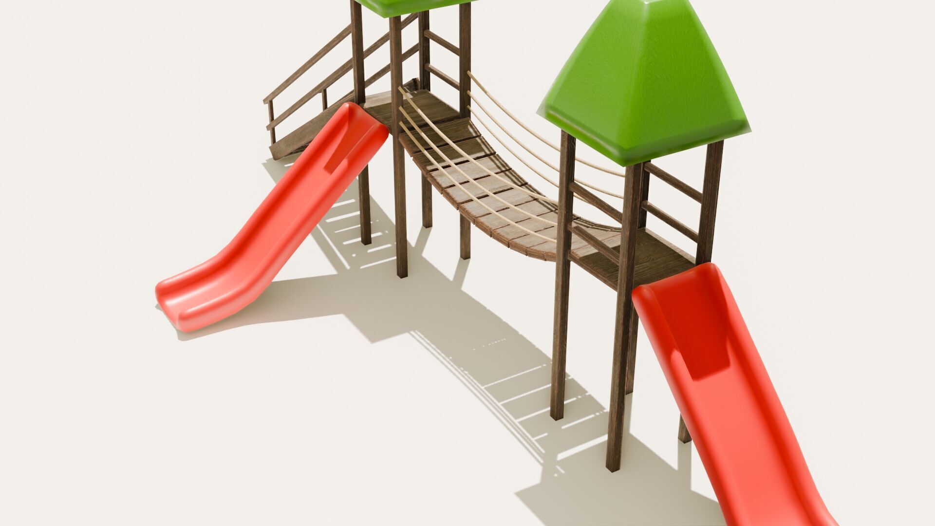Playground castle with a slide Low-poly 3D model_20