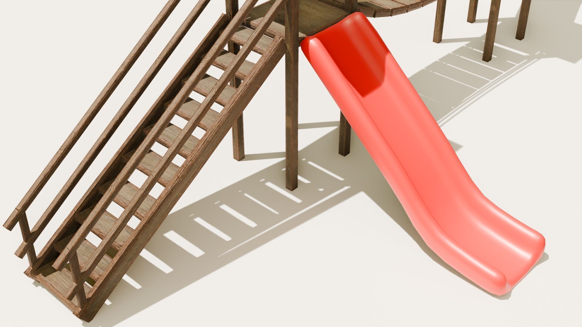 Playground castle with a slide Low-poly 3D model_15