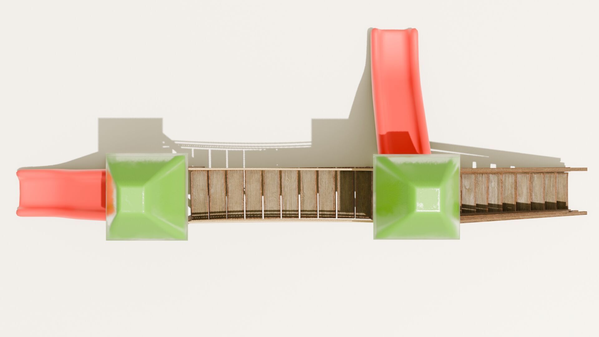 Playground castle with a slide Low-poly 3D model_2