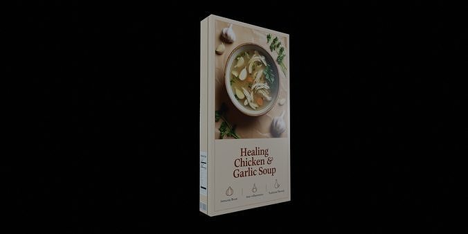 Instant soup-Minestrone Instant Soup-GAME READY PBR  Low-poly 3D model