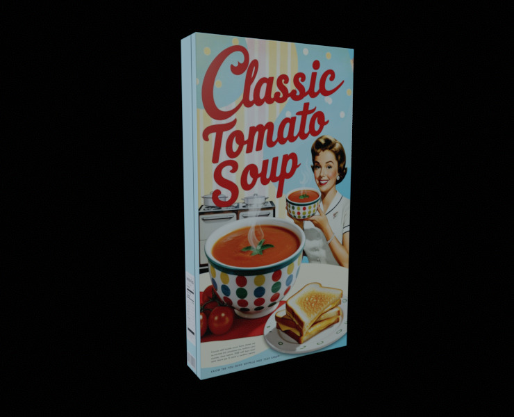 Instant soup-Minestrone Instant Soup-GAME READY PBR  Low-poly 3D model_8