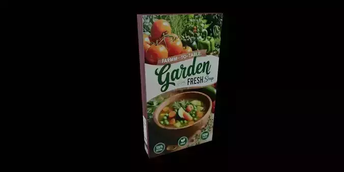 Instant soup-Minestrone Instant Soup-GAME READY PBR 