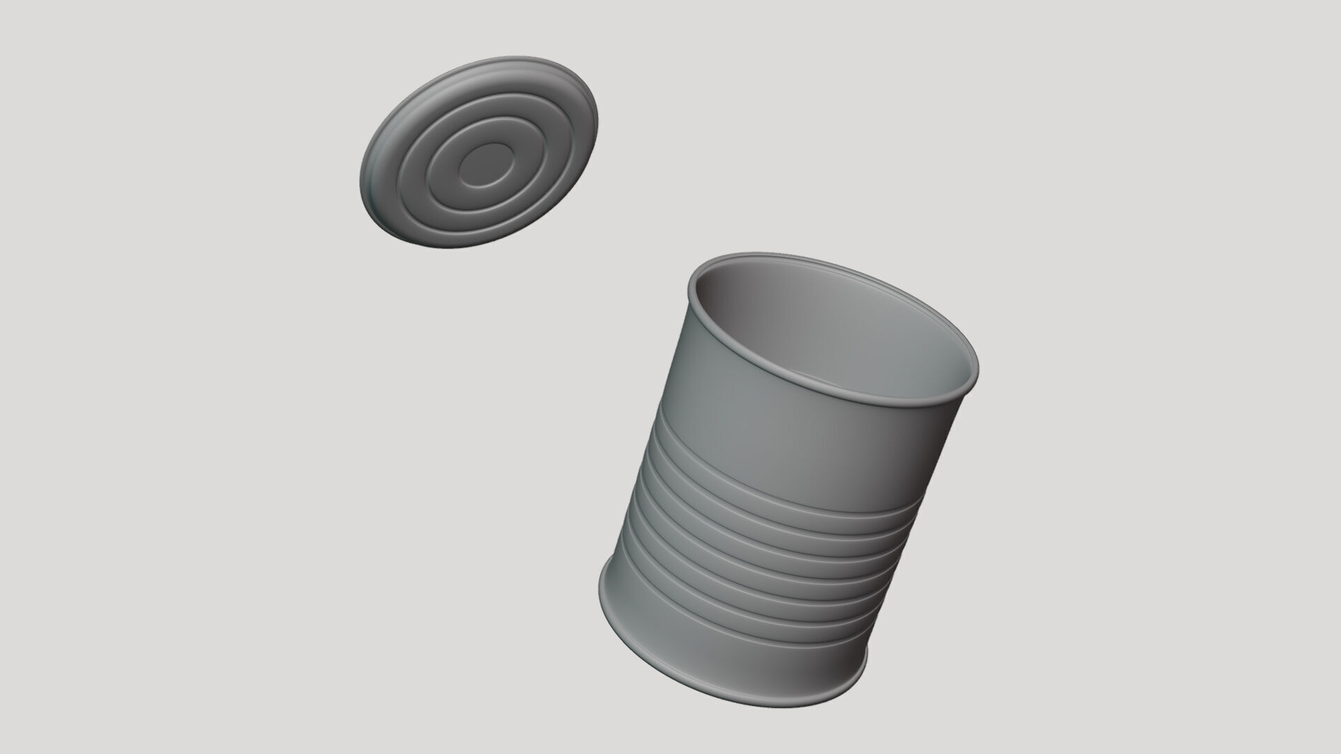 Basic Paint Can - Geometry Only No Textures No Materials 3D model_3