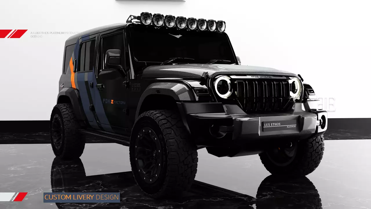 2025 Mahindra Thar ROXX FOXz FACTORY Race Series 3D model