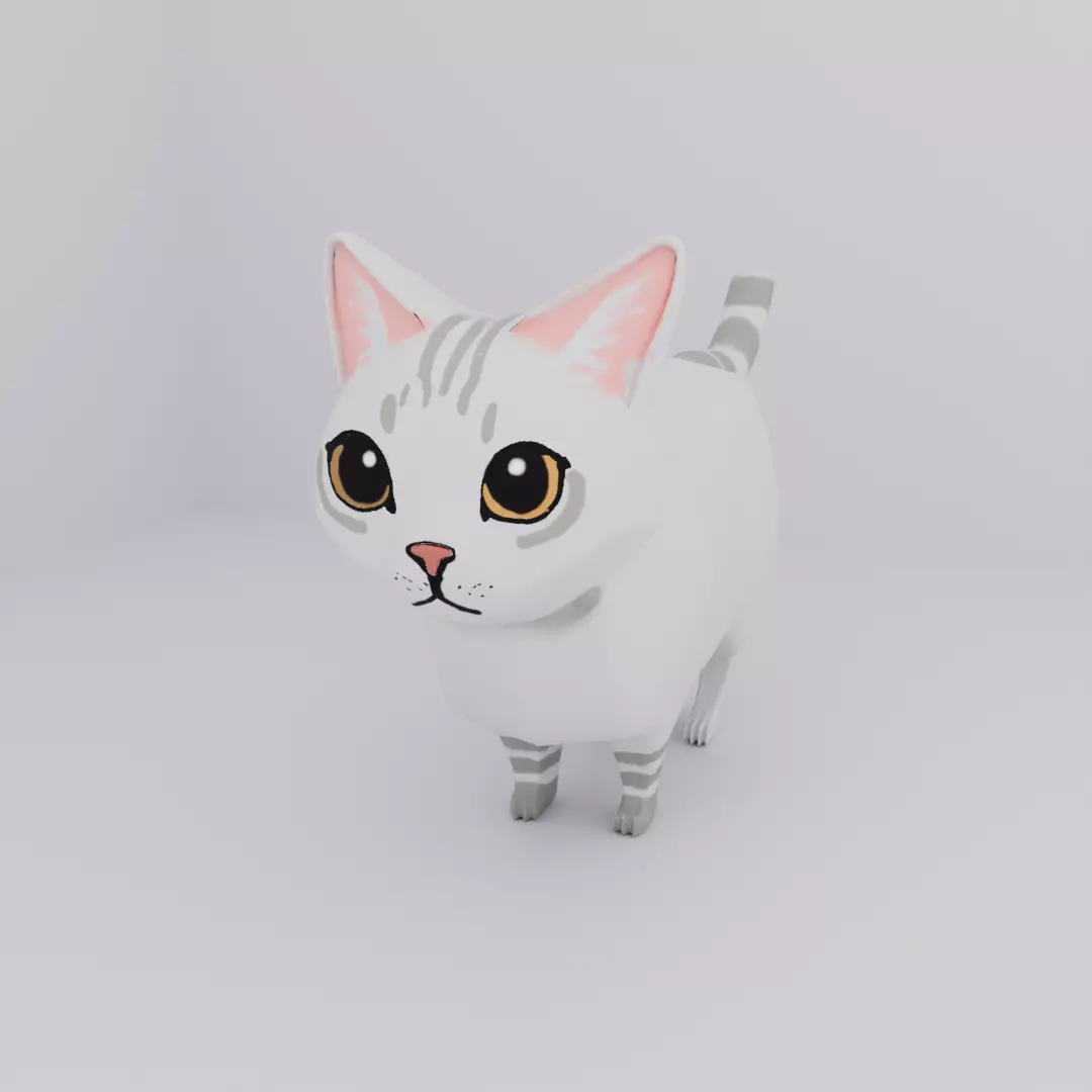 Cartoon Cat  3D model_0