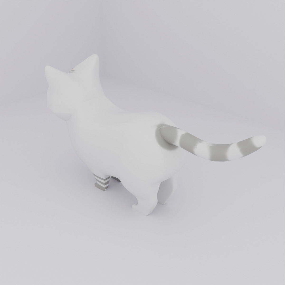 Cartoon Cat  3D model_3