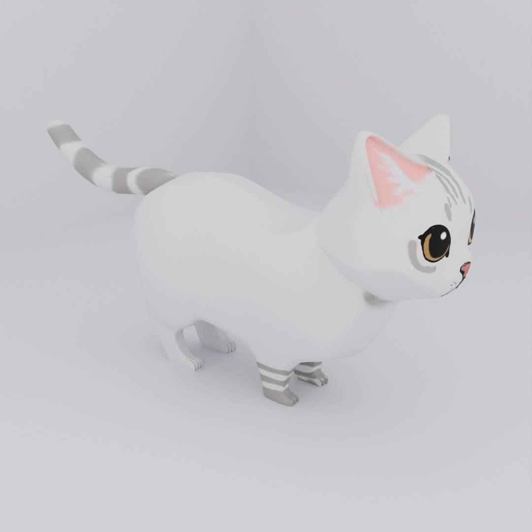 Cartoon Cat  3D model_1