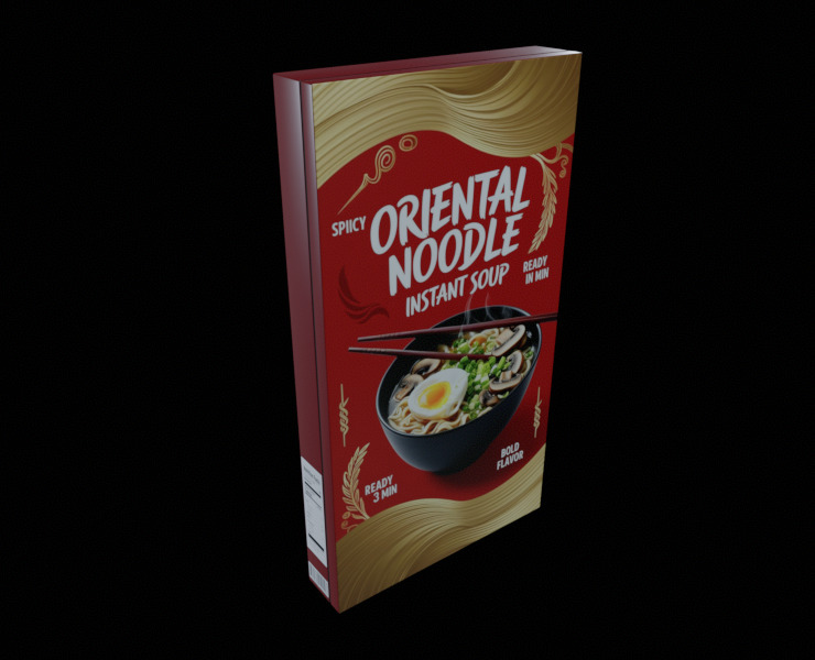 Instant soup-Minestrone Instant Soup-GAME READY PBR  Low-poly 3D model_8