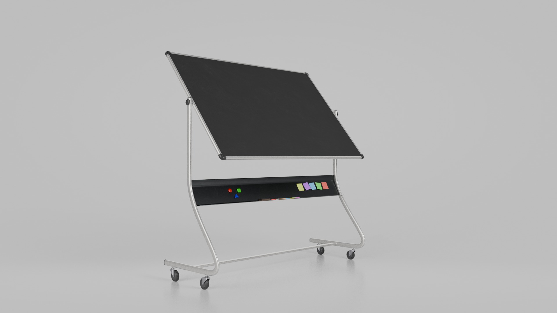 Customizable Double-Sided Metal Blackboard Writing Board Low-poly 3D model_14