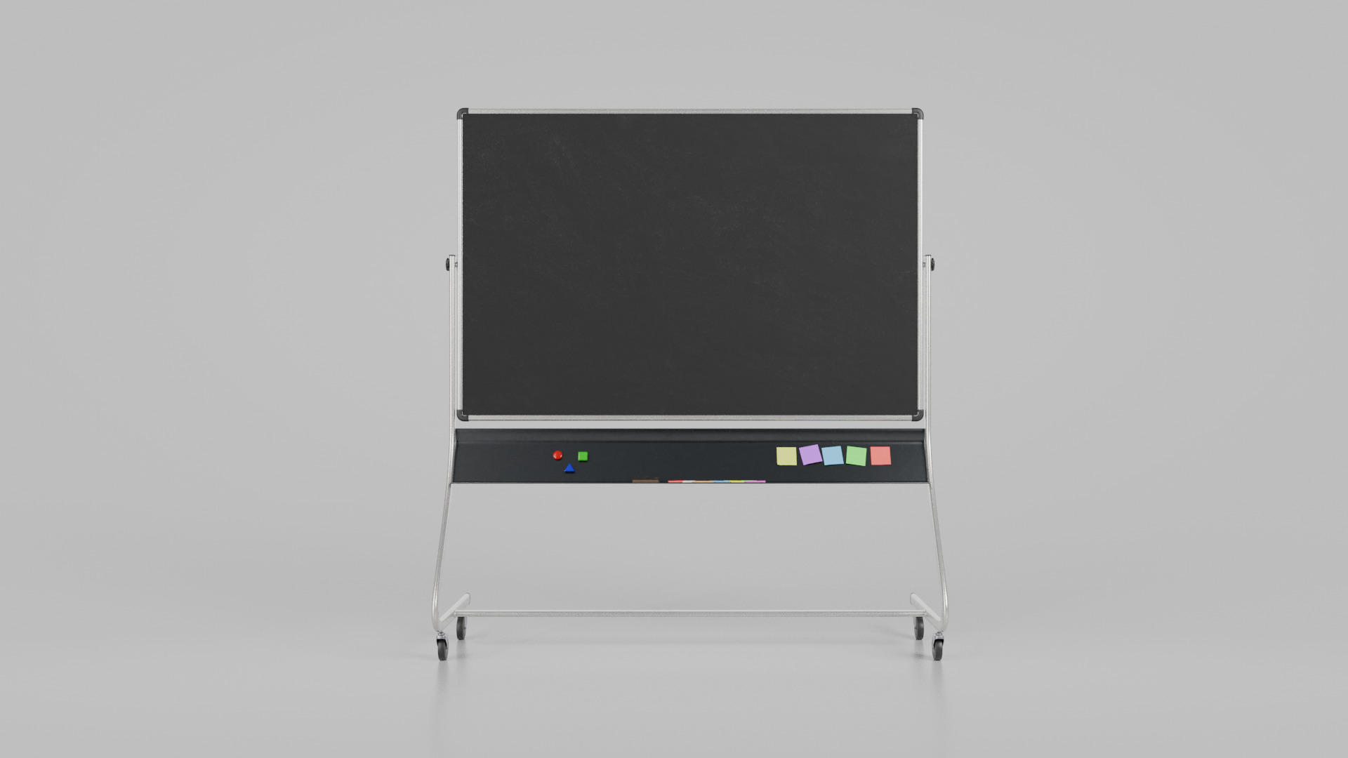Customizable Double-Sided Metal Blackboard Writing Board Low-poly 3D model_13