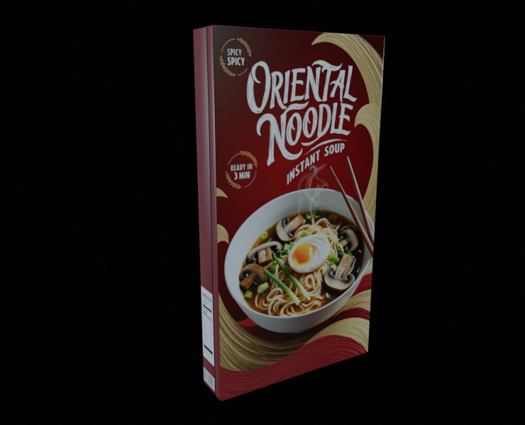 Instant soup-Minestrone Instant Soup-GAME READY PBR  Low-poly 3D model_7