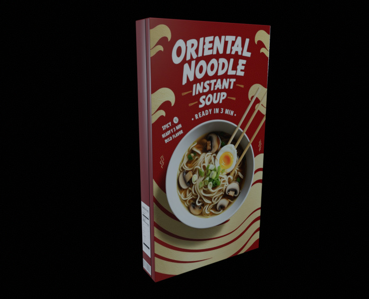 Instant soup-Minestrone Instant Soup-GAME READY PBR  Low-poly 3D model_7