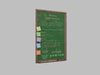 Customizable Wall-Mounted Greenboard - Tall Wooden Writing Board Low-poly 3D model_1