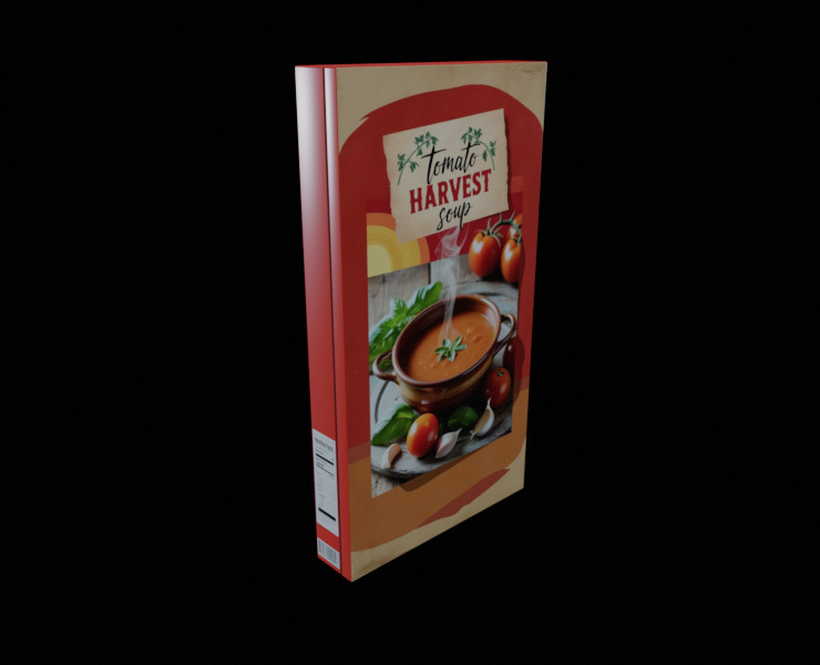 Instant soup-Minestrone Instant Soup-GAME READY PBR  Low-poly 3D model_7