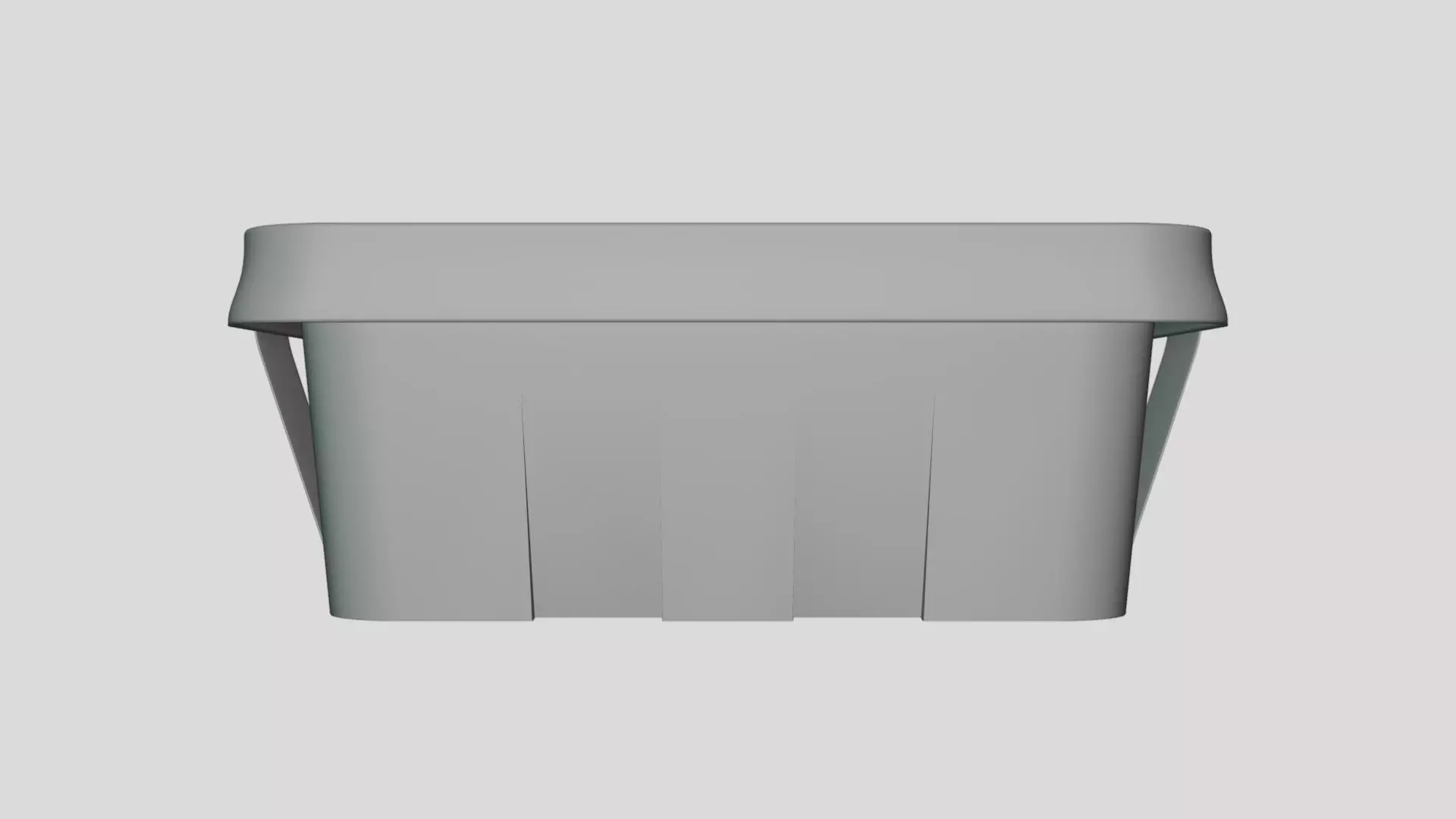 Basic Food Container - Geometry Only No Textures No Materials 3D model_0