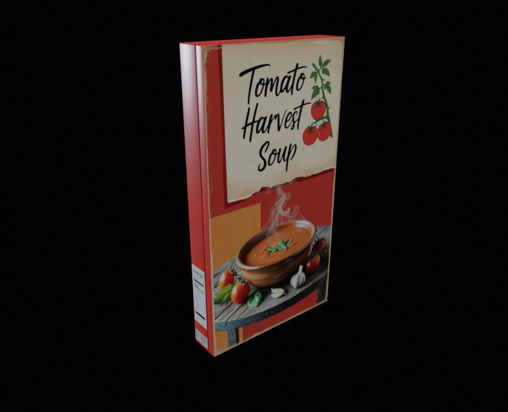 Instant soup-Minestrone Instant Soup-GAME READY PBR  Low-poly 3D model_7