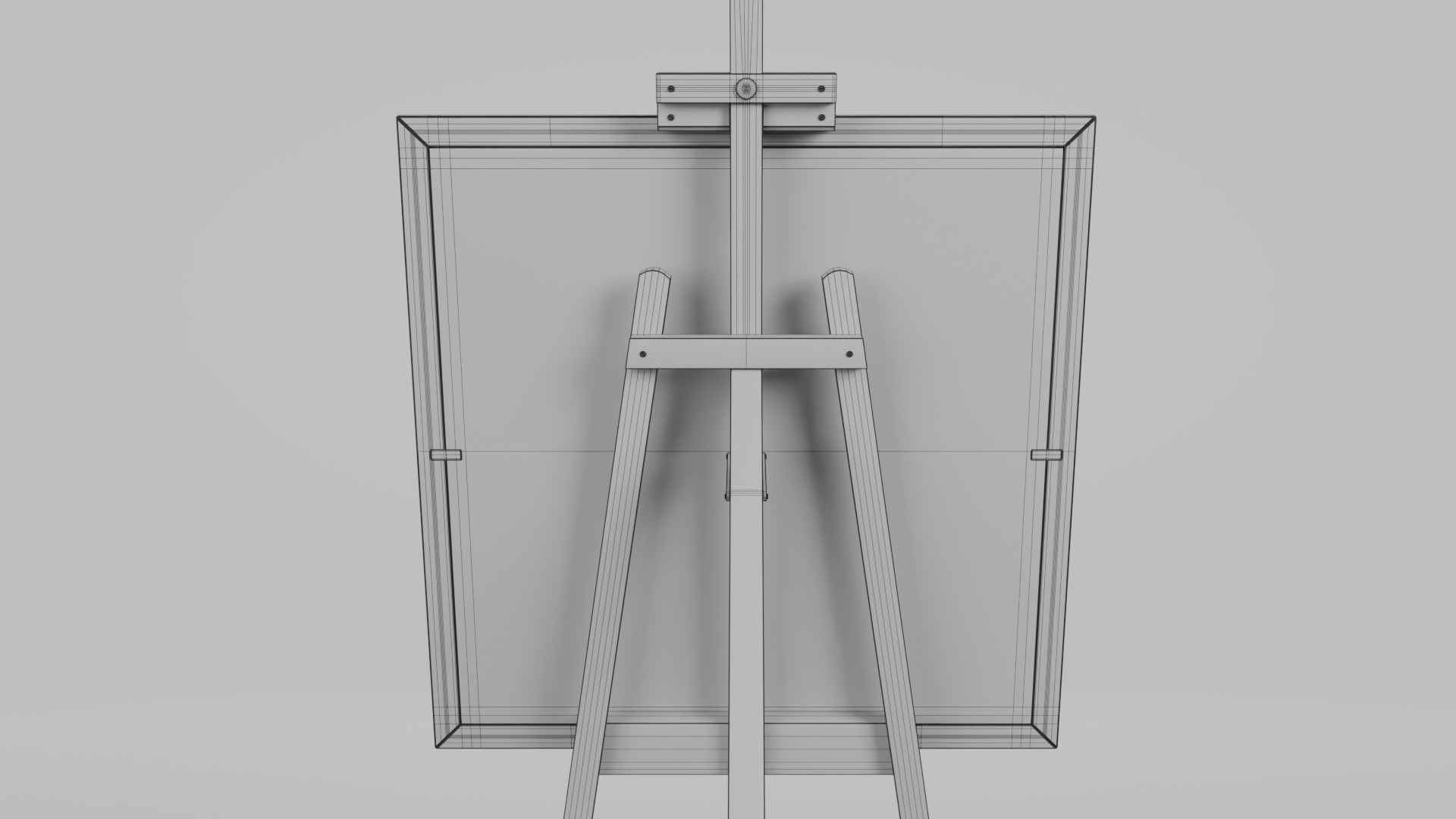 Customizable Wooden Greenboard with Stand - Square Writing Board Low-poly 3D model_13