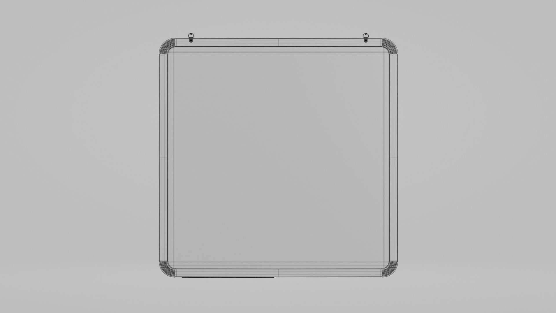 Customizable Wall-Mounted Greenboard -Square Metal Writing Board Low-poly 3D model_10