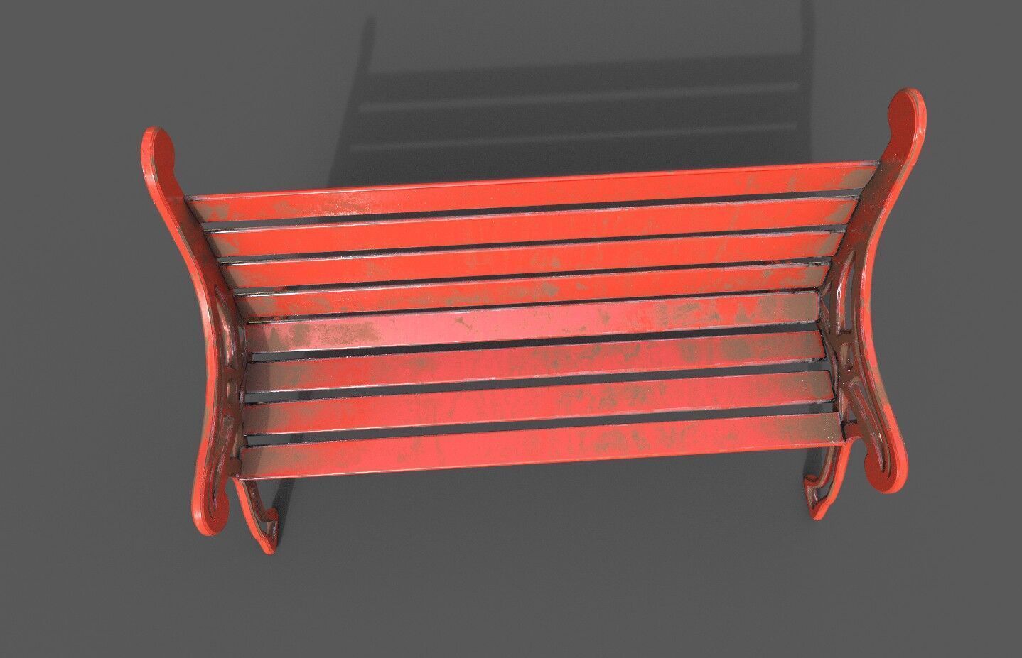 Street Bench Pack 8 Low-poly 3D model_9
