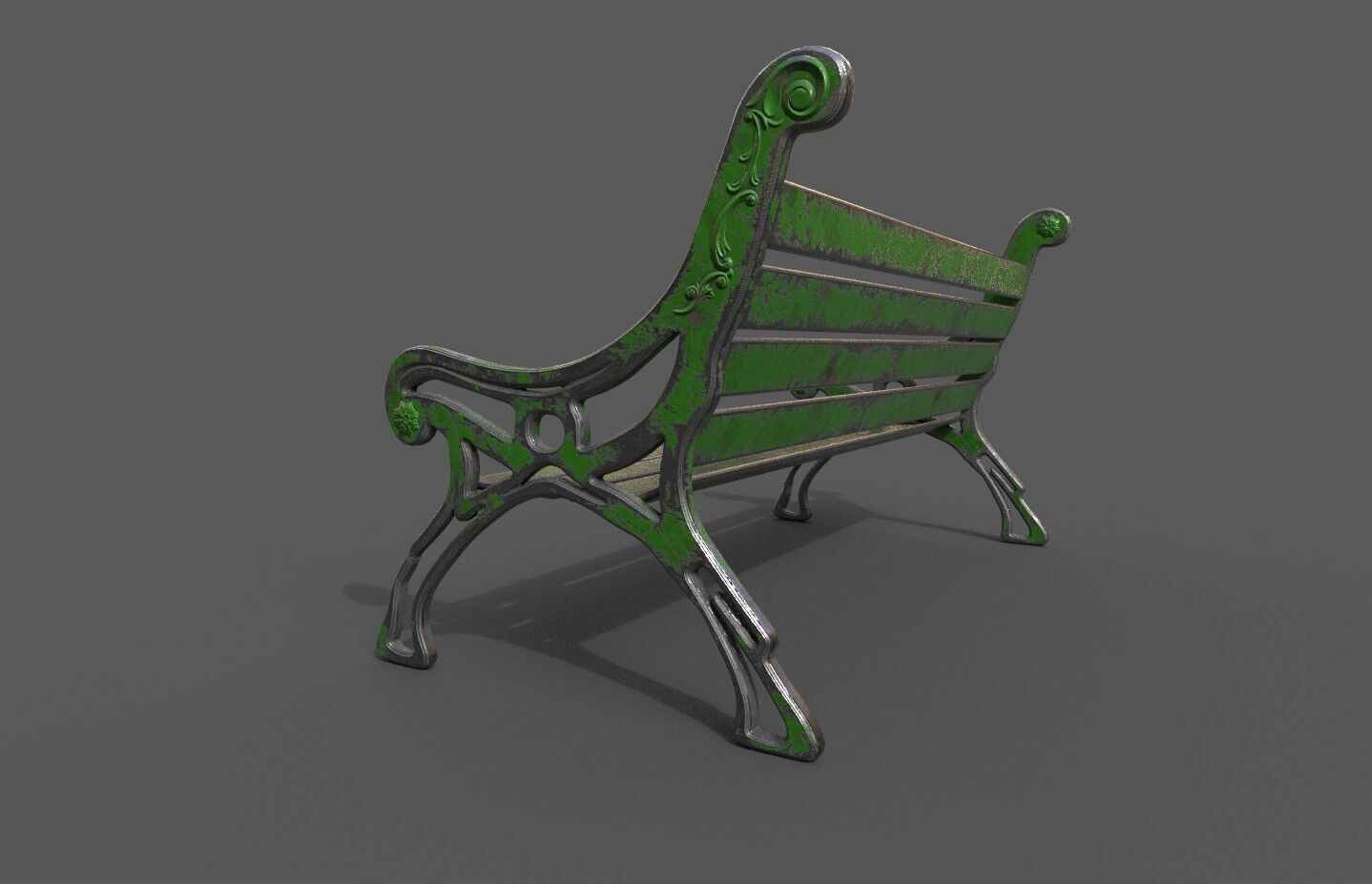 Street Bench Pack 8 Low-poly 3D model_28