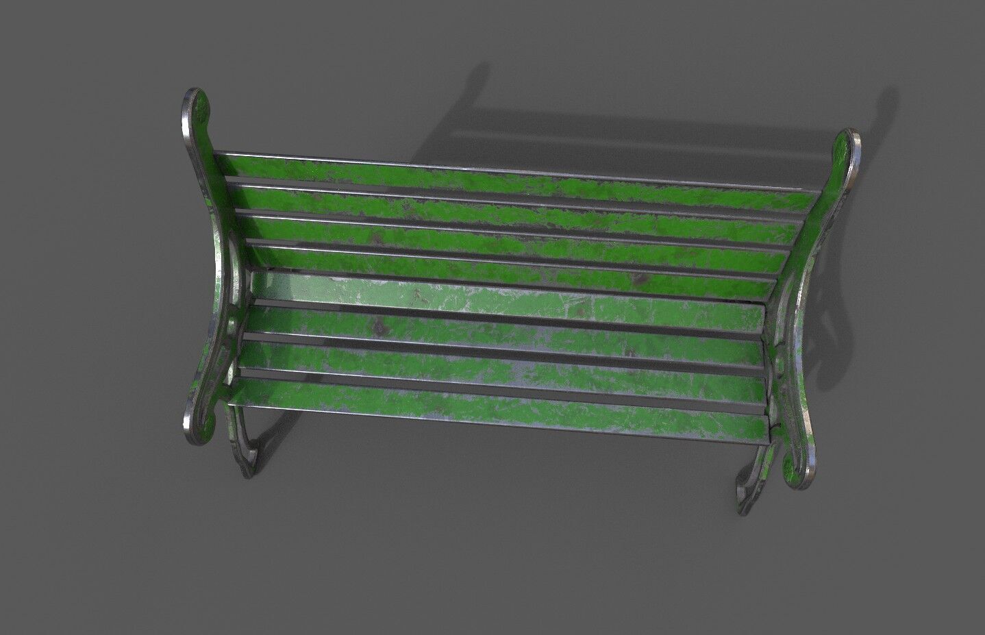 Street Bench Pack 8 Low-poly 3D model_29